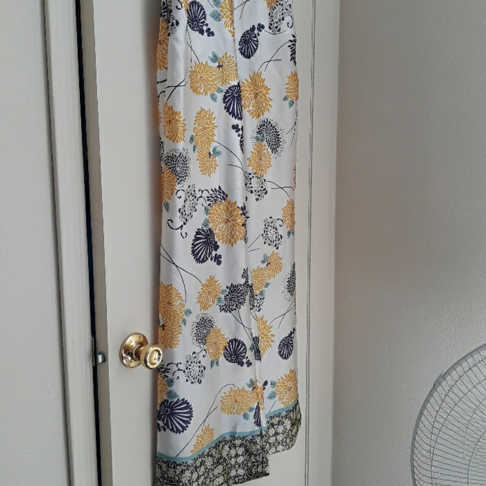 Zara Sheer Wide Leg Floral Pants Medium
